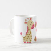 誕生日ピンク・キリン コーヒーマグカップ (正面左)