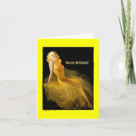 誕生日ピンナップ（黄） カード