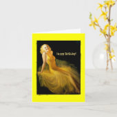 誕生日ピンナップ（黄） カード (黄色い花)