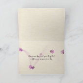 誕生日ファッションドの古い花柄 カード (内部)