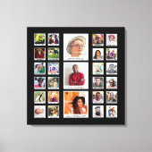 誕生日ファミリーフォトコラージュ キャンバスプリント (正面)