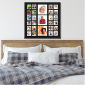 誕生日ファミリーフォトコラージュ キャンバスプリント (インサイチュ (寝室))