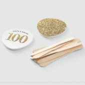 誕生日ファモダンンスタイリッシュ金ゴールドグリッター100日 ハンドファン (組立なし)