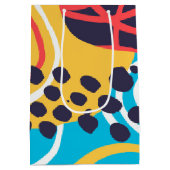 誕生日ファンキードードレス抽象芸術 ミディアムペーパーバッグ (裏面)