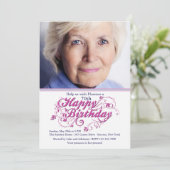誕生日ファンシーフォト招待状 招待状 (スタンド正面)
