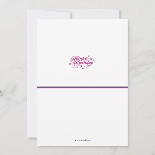 誕生日ファンシーフォト招待状 招待状 (裏面)