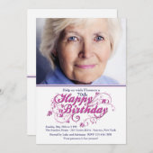誕生日ファンシーフォト招待状 招待状 (正面/裏面)