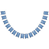 誕生日ファンタジーホワイトディアヘッドバラミスティブルー バンティングフラッグ (全)