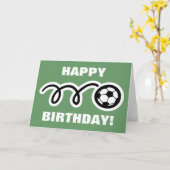 誕生日ファン用のサッカーカード カード (黄色い花)