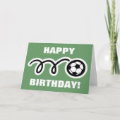 誕生日ファン用のサッカーカード カード (正面)