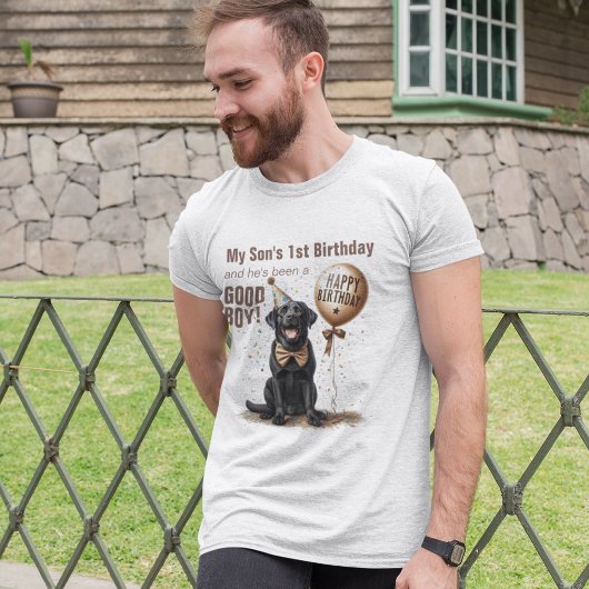 誕生日ファーザーブラックラボカスタム Tシャツ