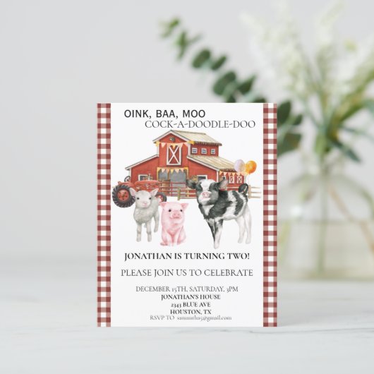 誕生日ファームウォーターカラーカウピッグバーン (スタンド正面)