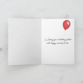 誕生日ファームガールとチキン カード (内部)