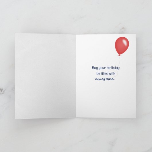 誕生日ファームガールとチキン カード (内部)