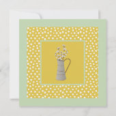 誕生日ファームハウスブーケウィローズ金ゴールドセージグリーン (裏面)