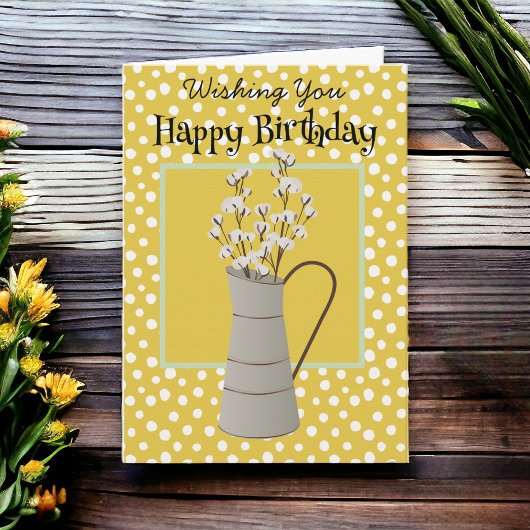 誕生日ファームハウスブーケウィローフォールズノートカード ノートカード