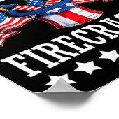 誕生日フィレクラッカー7月4日の独立 ポスター (角)