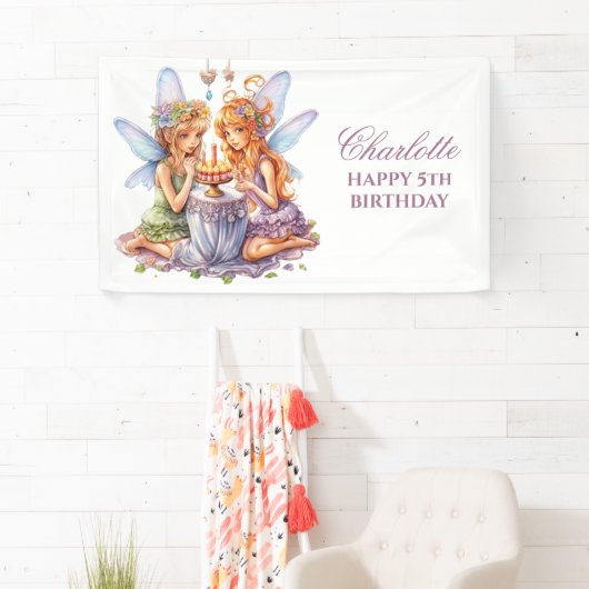 誕生日フェアリー旗 横断幕 (インサイチュ)