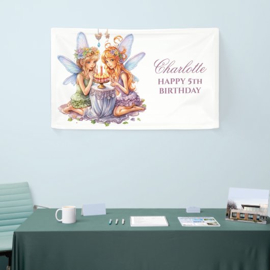 誕生日フェアリー旗 横断幕 (トレードショー)