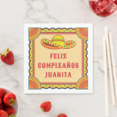誕生日フェスタ | Feliz Cumpleanos Napkins スタンダードランチョンナプキン (インサイチュ)