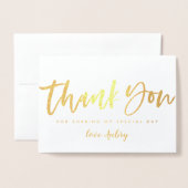 誕生日フォイル実在フォトカードありがとう 箔カード (封筒付き正面)