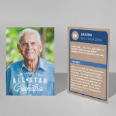 誕生日フォトオールスターグランドパベースボールカード エンクロージャーカード