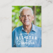誕生日フォトオールスターグランドパベースボールカード エンクロージャーカード (正面)