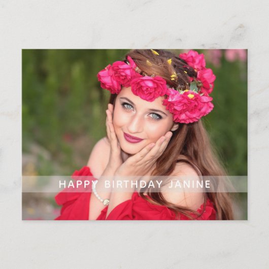 誕生日フォトカスタムポストカード ポストカード (正面)