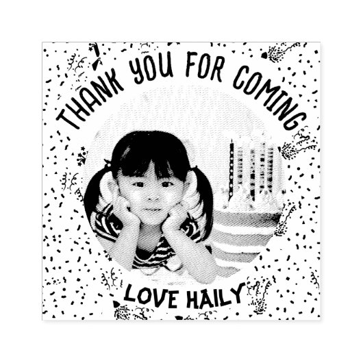 誕生日フォトキッズパーティーの好意 ラバースタンプ (インプリント)