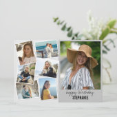 誕生日フォトコラージュカスタムグリーティングカード (スタンド正面)