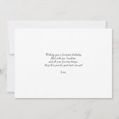 誕生日フォトコラージュカスタムグリーティングカード (裏面)