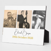 誕生日フォトコラージュモダンオス フォトプラーク (側面)