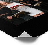 誕生日フォトコラージュ黒BFF ポスター (角)