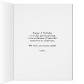 誕生日フォトコラージュ45写真任意の年齢のカスタム (内側(右))