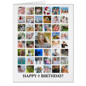誕生日フォトコラージュ45写真任意の年齢のカスタム (正面)