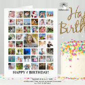 誕生日フォトコラージュ45写真任意の年齢のカスタム