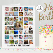 誕生日フォトコラージュ 45枚の写真入り オーダーメイドギフト 誕生日カード