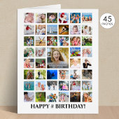 誕生日フォトコラージュ 45枚の写真入り オーダーメイドギフト 誕生日カード