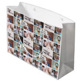 誕生日フォトコラージュDIY写真6picカスタム ラージペーパーバッグ (裏面アングル)