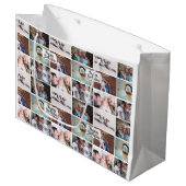 誕生日フォトコラージュDIY写真6picカスタム ラージペーパーバッグ (正面アングル)