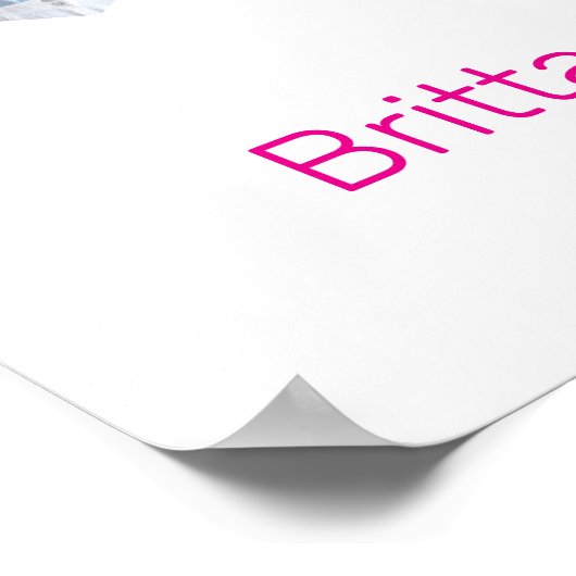 誕生日フォトハートコラージュの女の子の歓迎 ポスター (角)