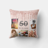 誕生日フォトバラ金ゴールドグリッターピンク クッション