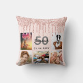 誕生日フォトバラ金ゴールドグリッターピンク クッション