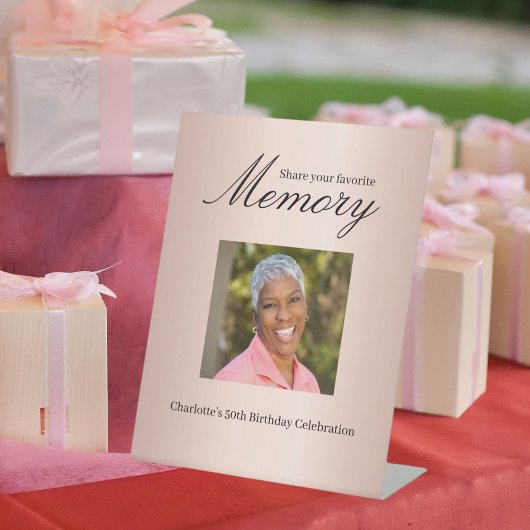 誕生日フォトバラ金ゴールド共有aメモリ 台座サイン