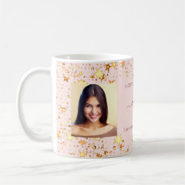 誕生日フォトバラ金ゴールド赤面友だち写真 コーヒーマグカップ