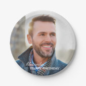 誕生日フォトファミリーのパーソナライズ ペーパープレート (正面)