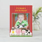 誕生日フォトファームフラット招待状 招待状 (スタンド正面)