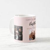 誕生日フォトフレンド赤面ピンク名 コーヒーマグカップ (正面左)