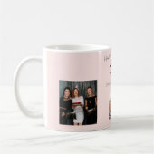 誕生日フォトフレンド赤面ピンク名 コーヒーマグカップ (左)