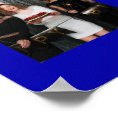 誕生日フォト王室のコラージュ青BFF ポスター (角)